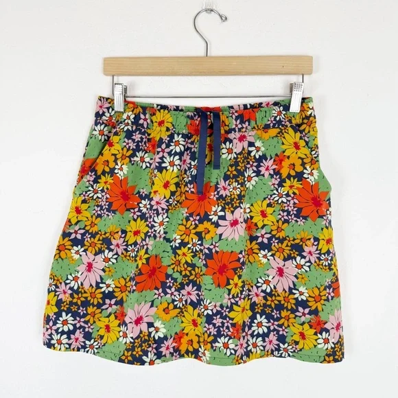 Toad & Co Sunkissed Weekend Skort Skirt Retro 70s Mod Floral Print - Picture 1 of 6